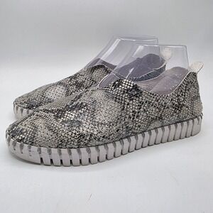 Ilse Jacobsen Tulip 139 Womens SZ 38 US 8 Snakeskin Slip On Comfort Shoes